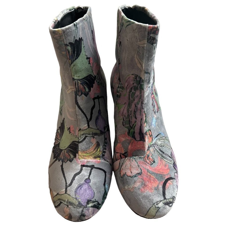 Rag & Bone Drea Floral Velvet Ankle Booties size 37 6.5M Boho Festival Artsy
